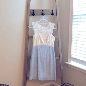 Lilly Pulitzer seersucker and eyelet dress